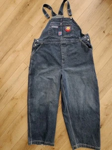 Rare Vintage 90s Disney Store Overalls Denim Pooh Pants Plus Size 3X Distressed - Picture 1 of 20