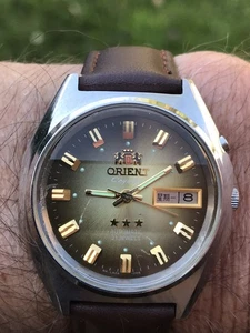 Vintage Orient Crystal 3 Tri Star Automatic Gents Watch Japan 21 Jewels 46943 - Picture 1 of 15