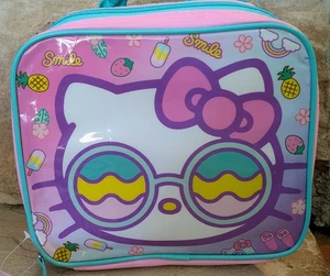 Hello Kitty Lunch Bag Insulated Sanrio Sunglasses Pink Girls New With Tags - Picture 1 of 4