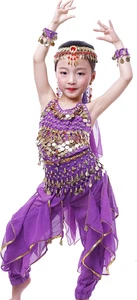 Costume genio bambina India danza del ventre principessa araba costume Halloween - Foto 1 di 12