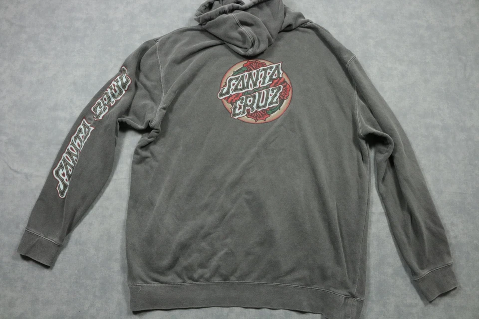 Santa Cruz Sudadera con Capucha Para Hombres XL Gris Monopatín Logo Pullover Sudadera Gráfico Foto 1 de 4