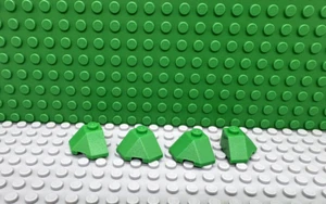Lego 4 Verde 2x2 Doble Pendiente Convexo Castillo NUEVO - Imagen 1 de 1