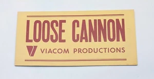 Vintage Loose Cannon Movie Parking Pass Placard Credentials Viacom Productions - Picture 1 of 2