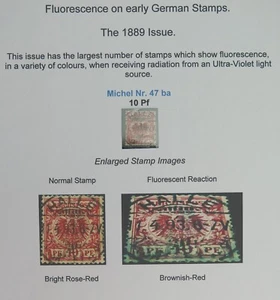 Germany 1889 10Pf Michel No 47ba UV Fluorescence - Picture 1 of 4