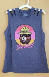 Eco Life Yarns Smokey The Bear Women's Tank Top Shirt Size XS NWT - Picture 1 of 2
