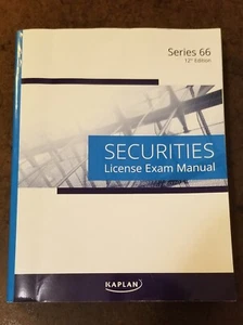 Kaplan Series 66 LEM 12th Edition License Exam Manual Oct 2023 VG Condition - Picture 1 of 1