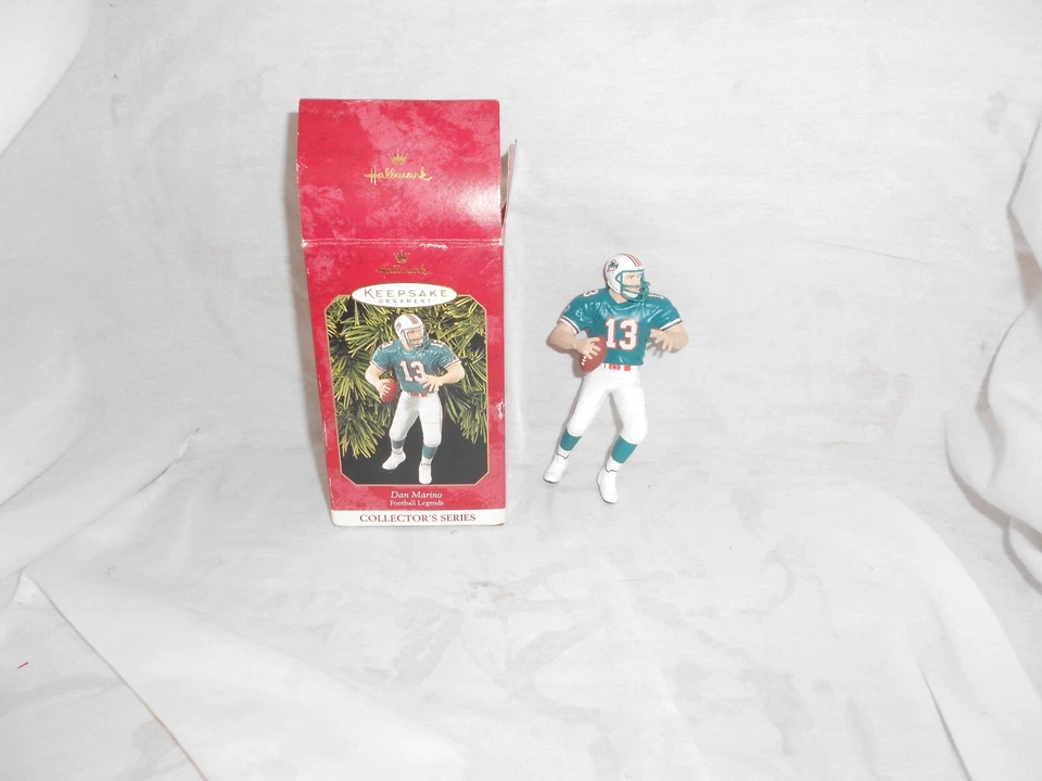 NFL Football Dan Marino Miami Dolphins 1999 Hallmark Keepsake Ornament  Legends - Image 1 of 1