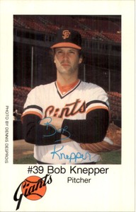 1979 Giants Police #39 Bob Knepper * oversized - VG