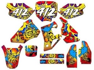 1996-2002 CR 80 ZANY Red Senge Graphics Kit Compatible with Honda - Picture 1 of 10