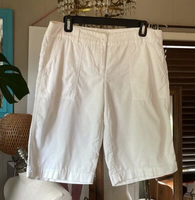 Pantalón Corto J Crew City Fit Pana Blanco Para Mujer 10 Foto 1 de 4