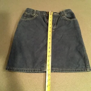 Vintage Calvin Klein Skirt Girls 10 A-Line Denim Blue Jean USA - Picture 1 of 7