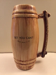 Tall Man Cave Oversized Barrel Mug I Bet You Can't Myrle Beach SC - Picture 1 of 10
