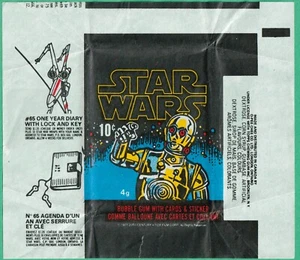 1 Vintage HTF  Topps Star Wars Series 1,O-Pee-Chee  Wax Wrapper. One year Diary - Picture 1 of 2