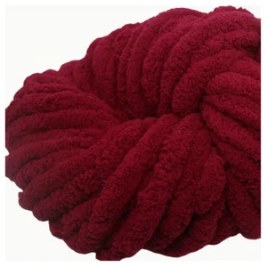 Crimson Red Chenille Chunky Yarn 95 ft 31.7 yd - Picture 1 of 1