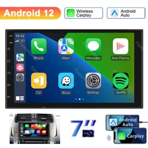 7" Android 12 APPLE CarPlay Auto Car Stereo FM Radio Double 2Din GPS Navi WiFi - Picture 1 of 12