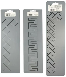 3 Quilting Stencils Geometric Border Quilt Pattern Ribbon Lattice Celtic Stencil - Picture 1 of 5