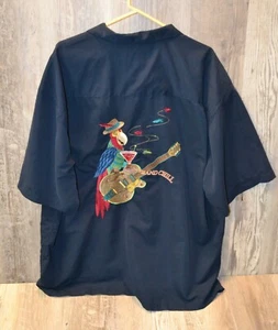 Camisa Viva y Fría Hibiscus Hawaii Loro Bordado Talla XXL - Imagen 1 de 6