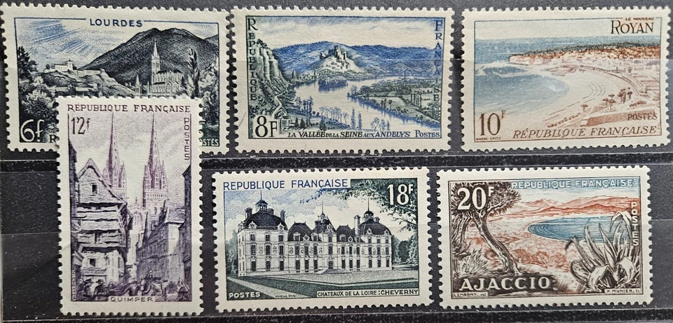 France Stamp Sc 719-24, France views, VF MLH CV$5.10 (501F10) - Image 1 of 1