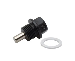 Magnetic Drilled Oil Drain Bolt with Sealing Washer M14 x 1.50mm Size Black  - Picture 1 of 3