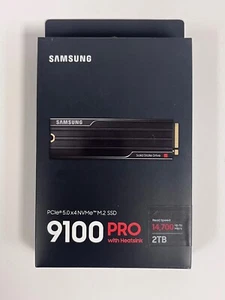 New SAMSUNG SSD 9100 PRO with Heatsink 1TB PCIe 5.0x4 M.2 2280 MZ-VAP1T0CW - Afbeelding 1 van 3