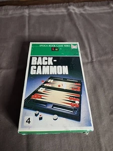 Juego de Viaje Gammon Trasero Portátil Serie Libro Época DE COLECCIÓN 7774 1977  - Imagen 1 de 4