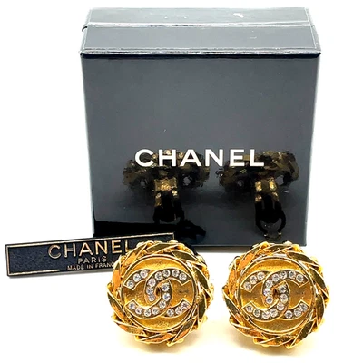 Auténtico Chanel Coco Mark Grande vintage piedra de coco 2,3 con caja SE050037 Foto 1 de 4