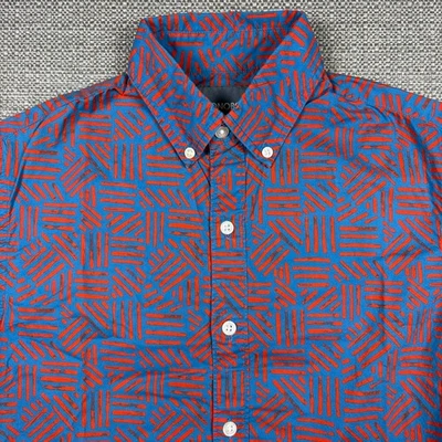 Bonobos Men's Shirt XS Short Sleeve Blue Orange Tailored Slim Fit Casual Cotton - Image 1 of 4