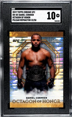 2019 Topps Chrome UFC Octagon of Honor Daniel Cormier Pulsar /50, SGC 10 LEGEND! - Image 1 of 2