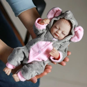 Reborn Newborn Baby Dolls Mini Girl Doll Full Body Soft Vinyl Silicone Preemie - Picture 1 of 7