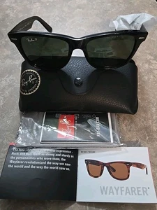 🔥 Original Ray Ban RB2140 901 58 Sonnenbrille schwarz eckig Unisex 54 mm polarisiert - Bild 1 von 7
