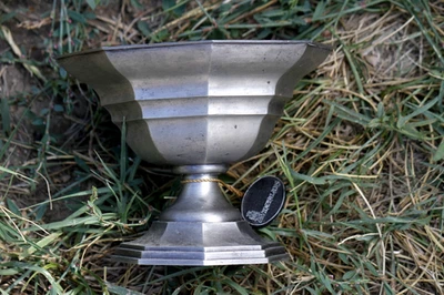 Coupe en étain vintage ciboire Metalars gothique fait main Pewter Cup - Photo 1/4