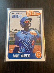 2020 Onyx Vintage Baseball Ronny Mauricio Base Card Mets