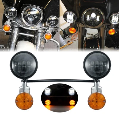 LED Passing Spot Fog Light Bar kit For Kawasaki Vulcan VN  900 1500 1600 1700 Foto 1 de 4