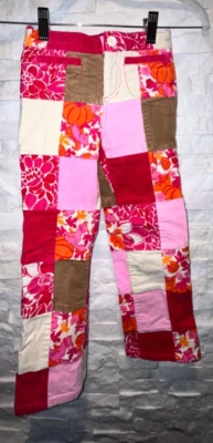 Usado en Excelente Condición Pantalones LILLY PULITZER Vintage Pana Patchwork Algodón 6 Foto 1 de 4