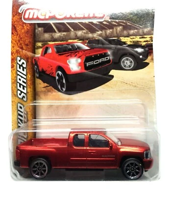 Majorette Chevrolet Silverado Red - Left Wipers - Wheel 8S 1:71 3" Long Package - Image 1 of 4