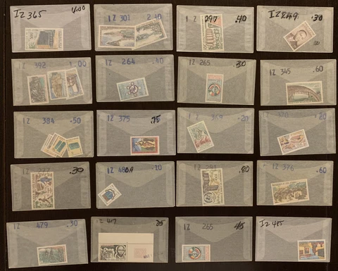IVORY COAST MNH MH STAMP LOT IN GLASSINES, TAB, SHORT SETS, 500F & MORE Cover
