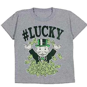 St Patrick's Day Monopoly #Lucky Youth Boys T-shirt - Picture 1 of 8