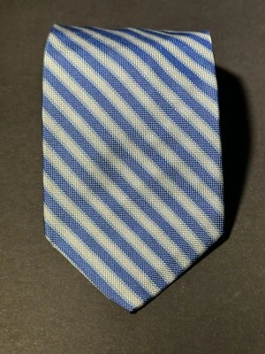 Gitman Bros. 男式蓝色和白色条纹领带 二手 — 第 1/4 张图片