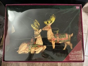 Classic Tradition 2er Set Keramik Rentier’s 24 K Gold Akzente  - Bild 1 von 5