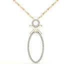 Gift For Mothers Day 10K Yellow Gold 0.15 Ct Diamond Pendant Necklace, H-I I2