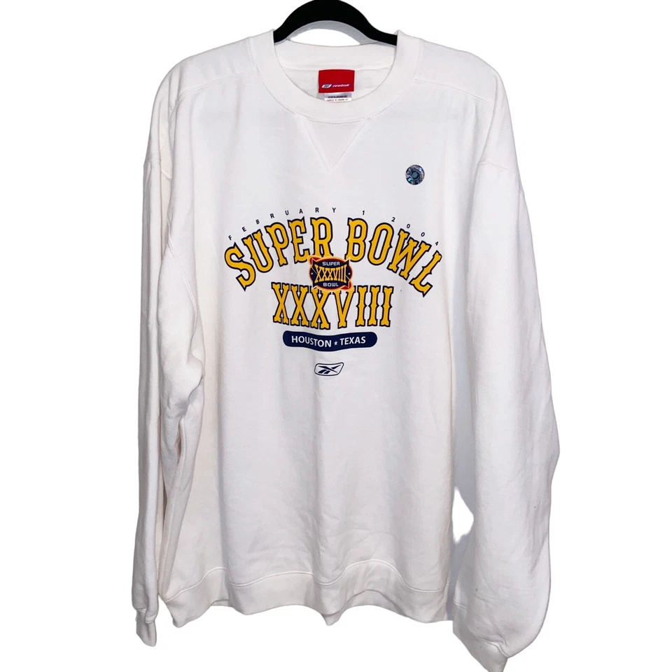 Sudadera NFL Para Hombres 2XL Super Bowl 38 Patriots Panthers Houston Texas Fútbol Foto 1 de 4