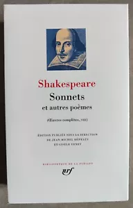 LA PLEIADE / SHAKESPEARE / SONNETS ET AUTRES POEMES / OEUVRES COMPLETES T° 8 - Afbeelding 1 van 3