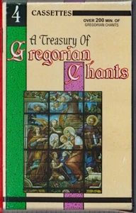 A Treasury of Gregorian Chants on Four Cassettes 200+ Minutes Benedictine Abbey - Picture 1 of 8