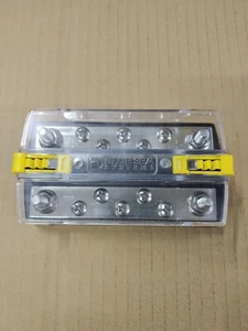 BLUE SEA SYSTEMS *NEW* DUAL BUSBAR PLUS 1/4'' STUD - 5 x 10-32 SCREW TERMINAL - Picture 1 of 6