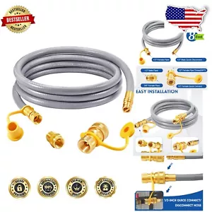 8 FT Certified Natural Gas Hose with Quick Connect for Grills and Heaters - Picture 1 of 9