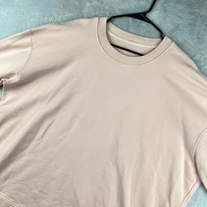 Lululemon Sweatshirt Womens 14 Pink Perfectly Oversized Crew Neck French Terry - Picture 1 of 8
