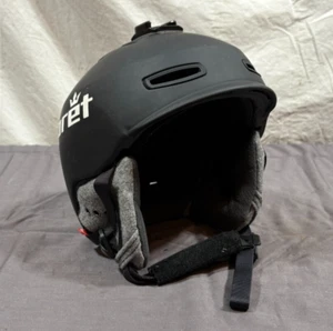 Pret Cynic-X Matte Black Ski/Snowboard Helmet w/Camera Mount Small 51-55cm GREAT - Picture 1 of 7
