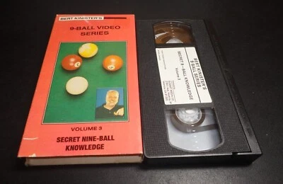 Bert Kinister's 9 Ball (VHS, 1992) Vol. 3 Secret Nine-Ball Knowledge - Pool Rare Foto 1 de 4