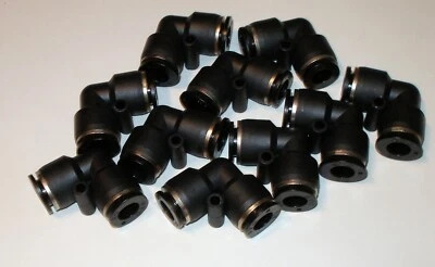 Qty 10, STC, EU 3/8 K, 3/8" Tube OD Elbow Union Push-to-Connect Air Fitting - Image 1 of 4