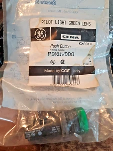 GE CEMA Pilot Light Green Lens P9XUVDD0 (TA13SG) - Picture 1 of 4
